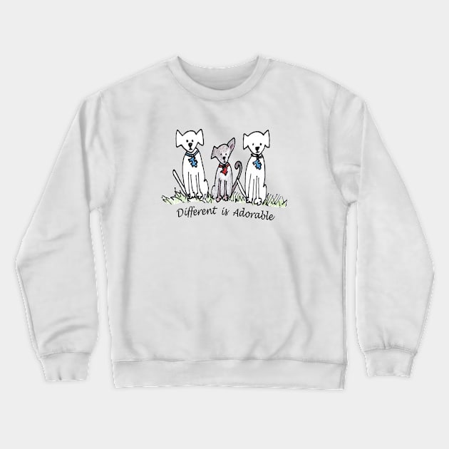 Different is Adorable Crewneck Sweatshirt by worksofheart